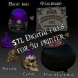 0.jpg Items for witch house / dollhouse / miniatures (cauldron, magic ball, candles, ouija board)