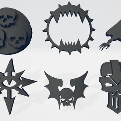 Thumb.png STL file Chaos Legions Chaos Space Marine Icons Moulded 'Hard Transfers'・3D print design to download