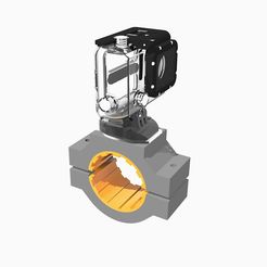 gopro guidon 50.jpg Бесплатный STL файл support gopro tube 50mm・Модель для загрузки и 3D-печати