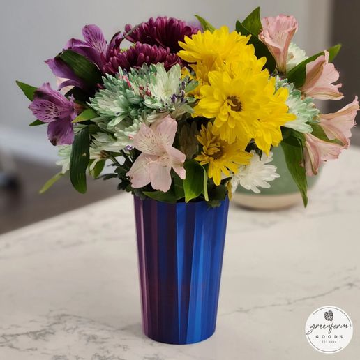 Cupcake Wrapper Vase Design for Flowers and Kitchen Decor