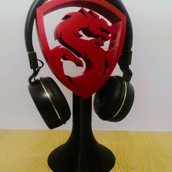 img1669992270801_edited.jpg Archivo STL Dragon / Msi Logo Auricular Soporte・Modelo para descargar e imprimir en 3D