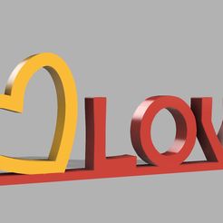 Love v2 v1.jpg Free STL file Heart & Love for Home decoration・3D printer design to download, PDesigner