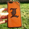 WhatsApp Image 2020-09-16 at 23.13.25.jpeg Death note "L" letter embossed Iphone 6s Plus case