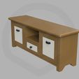 DH_living20_1.jpg Living room cabinet with functional doors, shelves and drawer mono/multi color 3D 3MF file