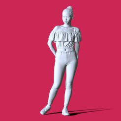 m_00000.jpg Free STL file Miniature Pose Character C198・3D printer model to download