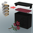 Eclaté.png STL file Sakura" wipes dispenser・3D printing design to download