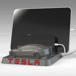 Tesla-Model-3-1.jpg Archivo STL Estación de acoplamiento Tesla Model 3・Diseño de impresión en 3D para descargar