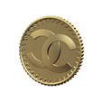 Chanel-Notched-pattern-coin-00.jpg CC fashion brand coin 3D print model