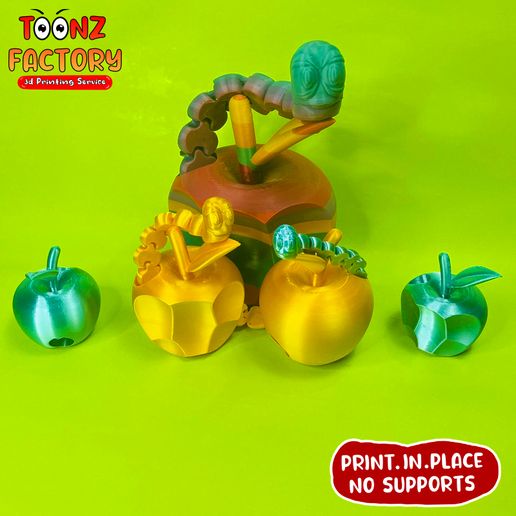 TOONZ FACTORY yd Le 3 NO SUPPORTS Флекси-принтер Apple Worm Articulated