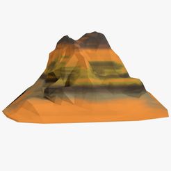 Mountain-low-poly01.jpg Archivo 3D Montaña low poly・Modelo para descargar y imprimir en 3D