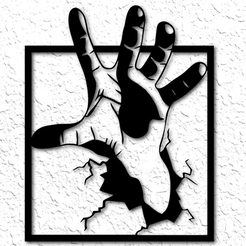 project_20230219_0024452-01.png zombie hand wall art zombie wall decor the undead