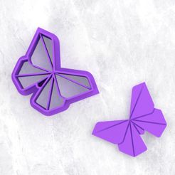 origami-butterfly-sample-1.jpg STL file POLYMER CLAY CUTTERS- ORIGAMI BUTTERFLY・Design to download and 3D print