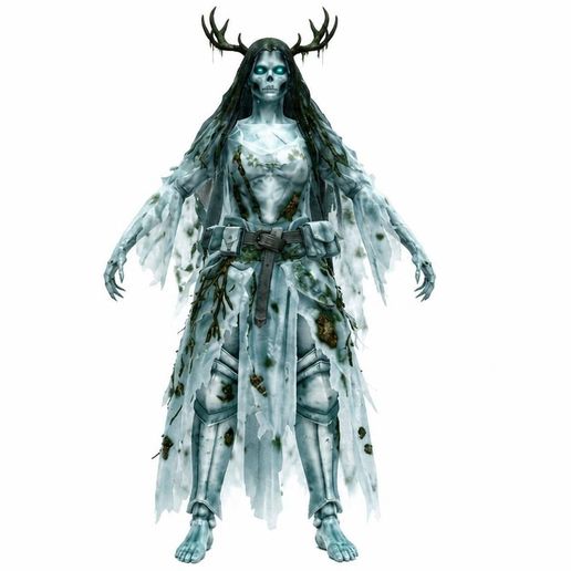 Spectral Ice Witch Rigged Animated Game Ready PBR