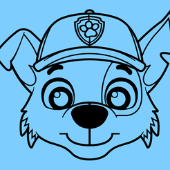 paw-patrol-rocky-blue.png STL file Paw Patrol Rocky Bundle 2D Wall Decoration・Template to download and 3D print