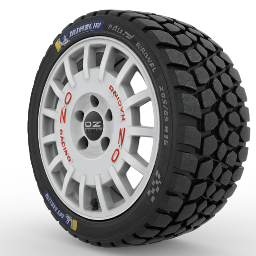 OZ Rally Racing Wheel & Tire – Detailed 3D Model