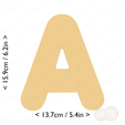 letter_a~6.25in-cm-inch-cookie.png Letter A Cookie Cutter 6.25in / 15.9cm