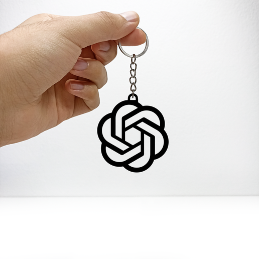 gpt chat keychain - stl and svg keychain - 3d and laser cutting