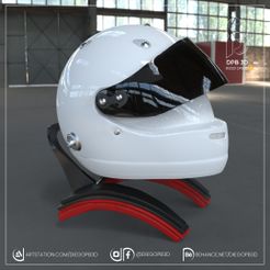 2.jpg Archivo 3D Sebastian Vettel Helmet F1 Ferrari KASPERSKY・Modelo para descargar e imprimir en 3D