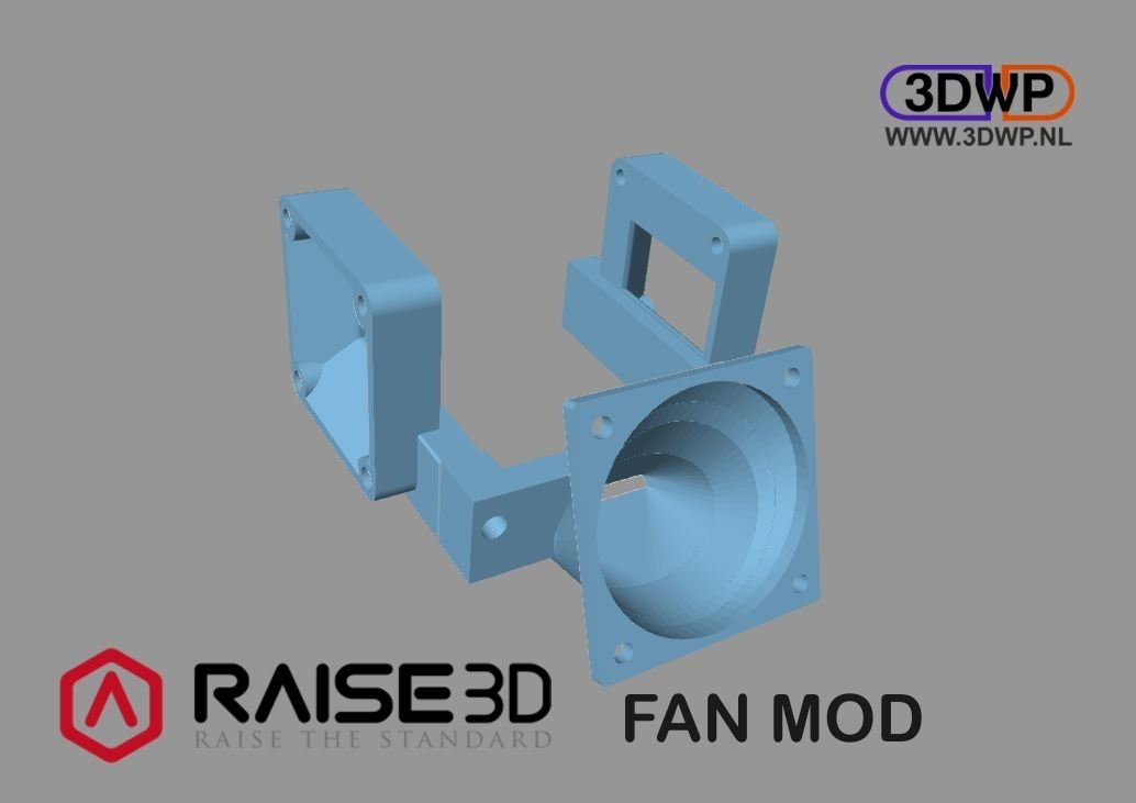 Free STL file Raise3D Fan Mod (Extra Gcode Controlled Fan)・3D printing