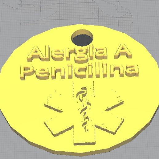 penicillin key chain 3D model