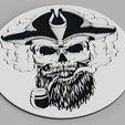 1.png Pirate Skull Pipe Cap Pipe Smoke Logo Coaster