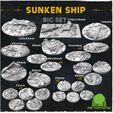 MMF-Sunken-Ship-01.jpg Sunken Ship  (Big Set) - Wargame Bases & Toppers