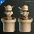 BUSTOS-FREE_13.png Turtle Warrior with Swords - Bust and a Container Base