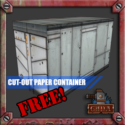 CONTAINER.png Cut-Out Paper Cargo container