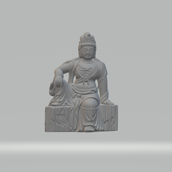 1.png Guanyin Bodhisattva Sentado Estatua Modelo de impresión 3D