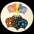 Ornaments-Pic3.jpg Stained Glass Christmas Ornaments in Silhouette and Multicolor STL Files