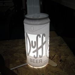 SDC10061.jpg STL file 3pc duff beer can lithophane・3D printable design to download, liggett1