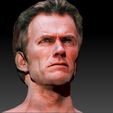 0011_Layer 18.jpg Clint Eastwood textured 3d print bust