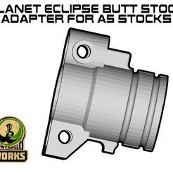 PE-CAP-A5.jpg STL file planet eclipse butt stock adapter for Tippmann A5・3D printable model to download, UntangleART