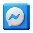 Messenger.png Social Media 3D Illustration [Blend, FBX, OBJ, PNG] [FR].