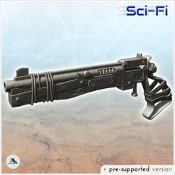 1-PREM.jpg Post-apocalyptic pistol with fabricated stock and bolts (1) - Future Sci-Fi SF Post apocalyptic Tabletop Scifi 28mm 15mm 20mm Modern