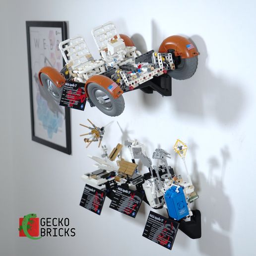 🧱 Gecko bricks Wall Mount for Nasa Apollo Lunar Roving Vehicle