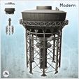 1-PREM.jpg Industrial tower with tank at the top and metal structure (21) - Modern WW2 WW1 World War Diaroma Wargaming RPG Mini Hobby