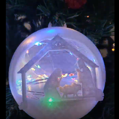 2023-09-19_07h00_10.png Archivo 3MF ESFERA CON PECEBRE DE NAVIDAD・Modelo para descargar e imprimir en 3D