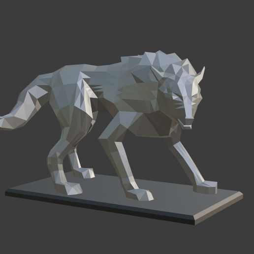Screenshot_1.jpg Descargar archivo STL Wolf Lowpoly • Diseño para imprimir en 3D, vignatti3d