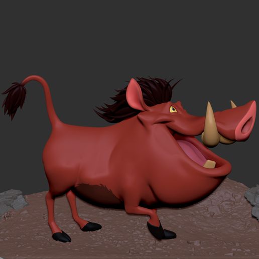Pumbaa_08.jpg Файл OBJ Pumbaa・Дизайн 3D-печати для загрузки3D, CGPRINTER