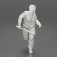 3DG-0009.jpg gangster man in hoodie fears running and holds a baseball bat