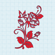 rose-and-butterfly.png Roses and butterfly wall art outline