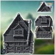 3.jpg Medieval building with fireplace and large terrace on wooden platform (42) - Medieval Gothic Feudal Old Archaic Saga 28mm 15mm RPG