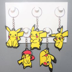 IMG_4199.jpg Archivo STL 5 Llaveros Pokemon Pikachu 1・Design para impresora 3D para descargar