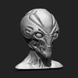 14.jpg Alien Bust 6 - Extraterrestrial Sculpture STL File 3D print