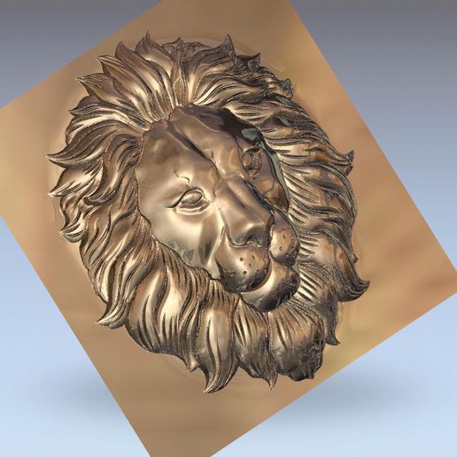 lion_headB5.jpg Télécharger le fichier STL gratuit lion tête bas-relief modèle pour cnc • Objet à imprimer en 3D, stlfilesfree