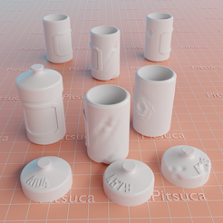 Containers.png Fichier STL gratuit Petits récipients en métal・Design pour impression 3D à télécharger