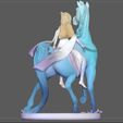 6.jpg Elsa on horse white dress FROZEN2 disney girl princess 3D print model