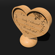 Shapr-Image-2024-01-06-092722.png Truly Blessed Wonderful Wife Heart Plaque, decor stand, rose and heart, engagement gift, proposal, wedding, Valentine's Day gift, anniversary gift
