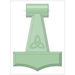 Thor's-hammer-necklace.jpg Archivo STL Martillo de Thor・Modelo para descargar y imprimir en 3D